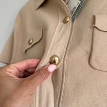 Load image into Gallery viewer, H&amp;M Short Sleeve Button Up Cardigan Sweater Beige Gold XL NWT
