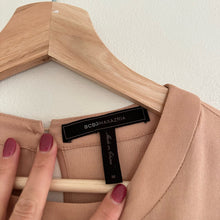 Load image into Gallery viewer, BCBGMAXAZRIA Cynthia Keyhole Front Asymmetrical Dress Tan M
