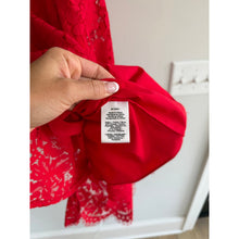Load image into Gallery viewer, Rachel Zoe Suzette Floral Lace Cap Sleeve Mini Sheath Dress Red 4
