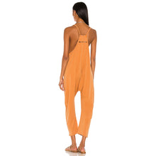 Load image into Gallery viewer, FP Movement Hot Shot Sleeveless Wide Leg Jumpsuit Orange XS
