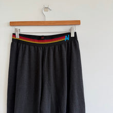Load image into Gallery viewer, Aviator Nation Logo Rainbow Striped Trim Cropped Hoodie Set Black M
