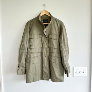 Sanctuary Otis Zip Up Drawcord Waist Outdoor Utility Jacket Green S