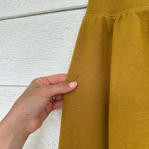 Nike Cotton Fleece Drawstring Waist Jogger Sweatpants Yellow