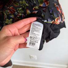 Load image into Gallery viewer, Anthropologie The Somerset Velvet Floral V-Neck Mini Dress Black M NWT
