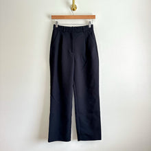 Load image into Gallery viewer, Abercrombie &amp; Fitch Sloane Tailored High Rise Pleated Wide Leg Pants Black 25
