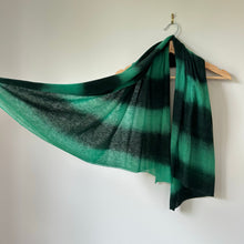 Load image into Gallery viewer, Kujten Scarf Daizy Feather Extra Large Cashmere Scarf Reef Green

