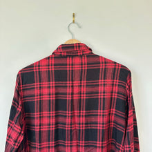 Load image into Gallery viewer, Sanctuary Plaid Snap Front Long Sleeve Shirt Red Black S
