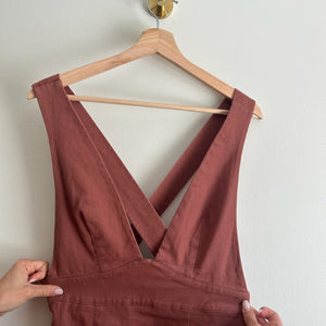 Forever 21 Empire West V-Neck A-line Mini Dress Mauve M