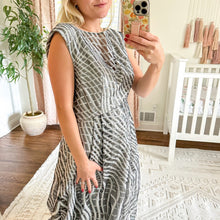 Load image into Gallery viewer, ST. JOHN Collection Threaded Sleeveless Gown Metallic Silver
