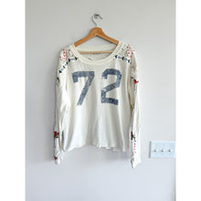Load image into Gallery viewer, We The Free Lilith Floral Embroidered Sleeve Casual Oversized T-Shirt White S
