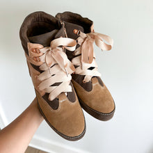 Load image into Gallery viewer, Kelsi Dagger Brooklyn Lace Up Suede Ankle Hiker Boots Mocha 10
