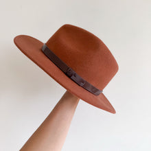 Load image into Gallery viewer, Brixton Messer Wide Brim Unisex Classic Fedora Hat Brown S
