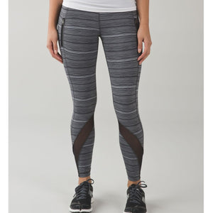 Lululemon Inspire Tight II Mesh Cyber Black Deep Coal 4 $98