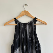 Load image into Gallery viewer, Elie Tahari York Silk Tie Neck Blouson Maxi Dress Black M
