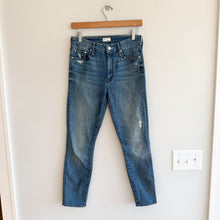Load image into Gallery viewer, Mother The Looker Crop High Rise Ripped Denim Jeans Blue 26
