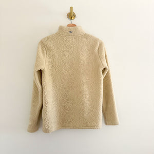 Vineyard Vines Heritage Sherpa 1/2-Zip in Camel XXS