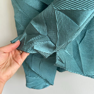 Anthropologie Floreat Crinkle Metallic V-Neck Tank Top Teal L