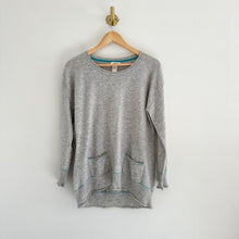 Load image into Gallery viewer, Sundance Cashmere Front Pockets Pullover Sweater Gray XS

