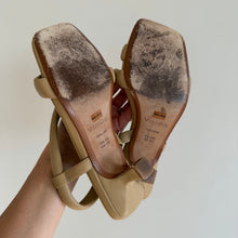 Load image into Gallery viewer, Vince Coline Tubular Leather Slingback Sandals Beige 5.5
