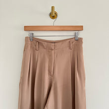 Load image into Gallery viewer, Ann Taylor The Pleated Wide Leg Pant in Satin Beige
