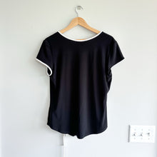 Load image into Gallery viewer, Joseph Ribkoff Ruffles 3/4 Sleeve Tie-Up Front Jacket Top Set Black 14
