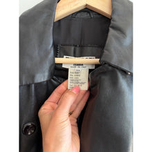 Load image into Gallery viewer, Begedor Italia Vintage Double-Breasted Leather Trench Coat Black M
