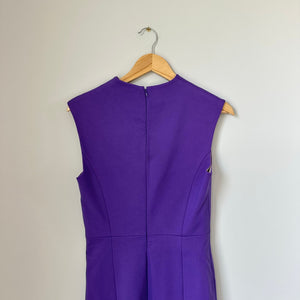 Anthropologie 4C 4 Collective V-Neck Cap Sleeve Sheath Dress Purple 4
