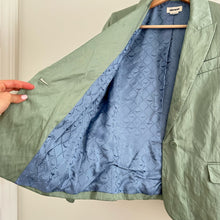 Load image into Gallery viewer, Zadig &amp; Voltaire Victor Lined Single-Breasted Satin Blazer Green 36

