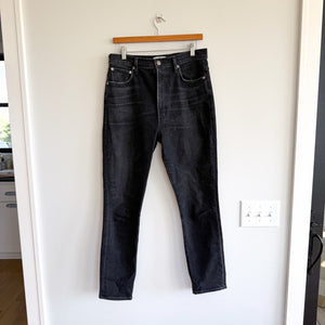 Agolde High Rise Straight Jeans Black 30