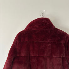 Load image into Gallery viewer, Avec Les Filles Faux Fur Puffer Jacket Wine Red M
