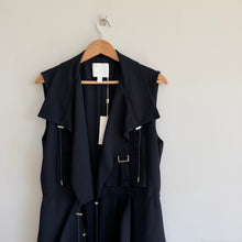 Load image into Gallery viewer, Boss Hugo Boss Canymea Runway Edition Cinch Waist Long Duster Vest Black NWT
