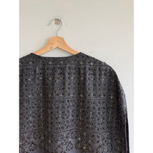 Load image into Gallery viewer, St. John Couture Embellished Beaded Open Front Evening Coat Topper Grey M NWT
