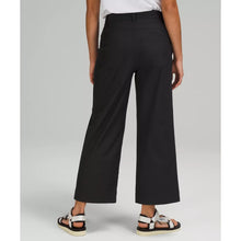 Load image into Gallery viewer, Lululemon City Sleek 5 Pocket High Rise 7/8 Length Wide Leg Pants Black 30
