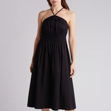 Load image into Gallery viewer, Rachel Parcell Halter Poplin Midi Dress Black XXS
