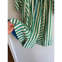 Load image into Gallery viewer, Free People Bop Around Striped Scoop Neck 3/4 Sleeve Casual Romper Green S NWT
