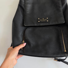 Load image into Gallery viewer, Kate Spade New York Remington Place Perri Pebbled Leather Backpack Black
