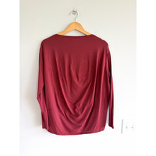 Load image into Gallery viewer, Lululemon Back In Action Long Sleeve Nulu Boat Neck Activewear Tee Red Merlot 4
