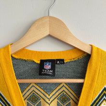 Load image into Gallery viewer, NFL Team Apparel Packers Ugly V-Neck Button Up Cardigan NWT
