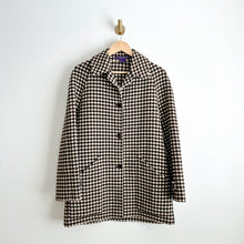 Load image into Gallery viewer, Ralph Lauren Collection Purple Label Wool Cashmere Blend Check Print Coat Brown $3998
