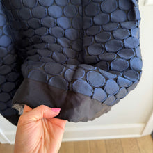 Load image into Gallery viewer, Carmen Marc Valvo Jacquard Circle Pattern Sleeveless Mini Cocktail Dress Navy 10
