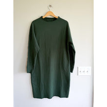 Load image into Gallery viewer, Frank &amp; Eileen Izzie Rolled Funnel Neck Long Sleeve Sweatshirt Dress Evergreen L
