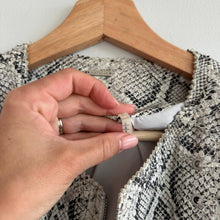 Load image into Gallery viewer, Elie Tahari Janet Python-Embossed Leather Jacket L
