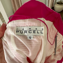 Load image into Gallery viewer, James Purcell Vintage 1990 Silk Sailor Button Back Dress in Pink Stripe 6
