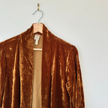Load image into Gallery viewer, XCVI Velvet Open Pocket Cardigan Sweater in Copper M
