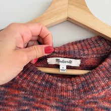Load image into Gallery viewer, Madewell Space Dye Side Button Crew Neck Pullover Sweater Space Dye Sangria S
