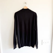 Load image into Gallery viewer, Peter Millar Autumn Crest Wool-Silk Blend 1/4 Zip Long Sleeve Sweater Black XL
