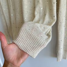 Load image into Gallery viewer, Zadig &amp; Voltaire Elya Strass Embellished Cashmere Pullover Sweater Cream L NWT
