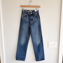 Load image into Gallery viewer, Levi's Ribcage Straight Ankle Denim High Rise Jeans Blue 23 NWT
