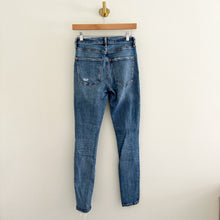 Load image into Gallery viewer, AGOLDE Sophie Skinny Distressed High Rise Medium Wash Jeans Blue 26

