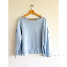 Load image into Gallery viewer, Joie Ivern Cashmere Drop Shoulder Pullover Sweater Powder Blue M NWT
